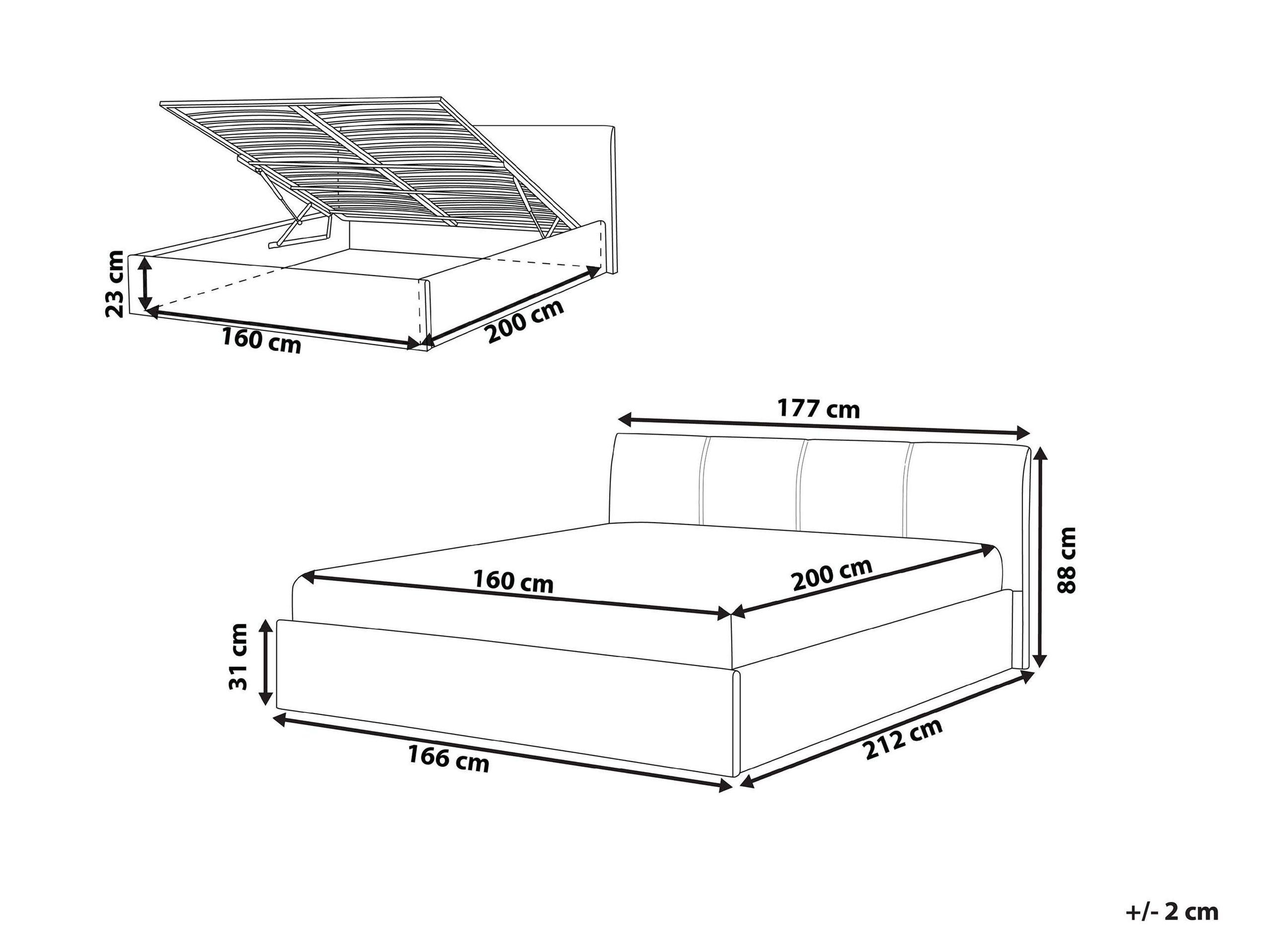 Beliani Lit ottoman en Bouclé Scandinave ORBEY  