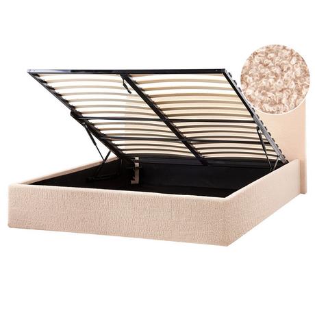 Beliani Lit ottoman en Bouclé Scandinave ORBEY  