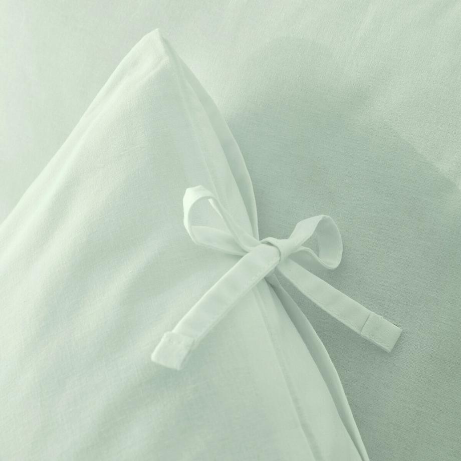 La Redoute Intérieurs Taie d'oreiller unie à nouettes en coton  
