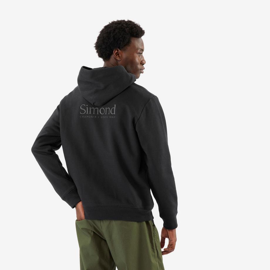 SIMOND  Sweat à capuche en coton Fairtrade/Max Havelaar unisexe, noir 