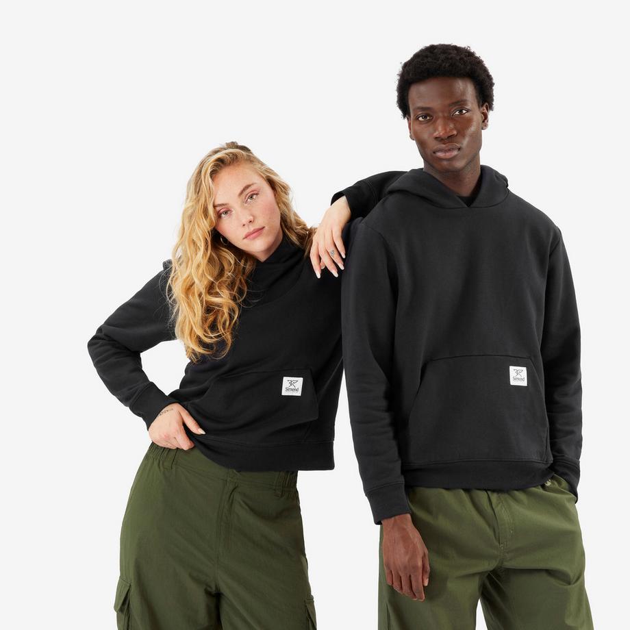 SIMOND  Sweat à capuche en coton Fairtrade/Max Havelaar unisexe, noir 