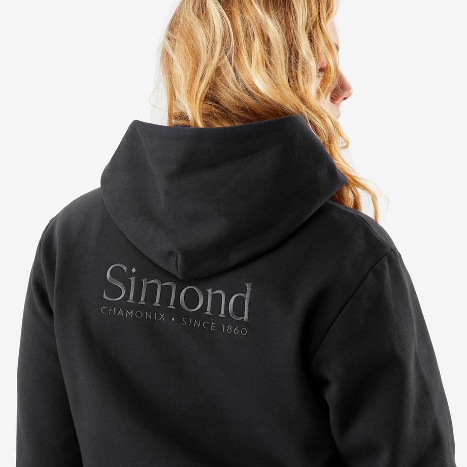 SIMOND  Sweat à capuche en coton Fairtrade/Max Havelaar unisexe, noir 