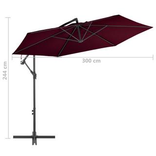 VidaXL Parasol de jardin en porte-à-faux  