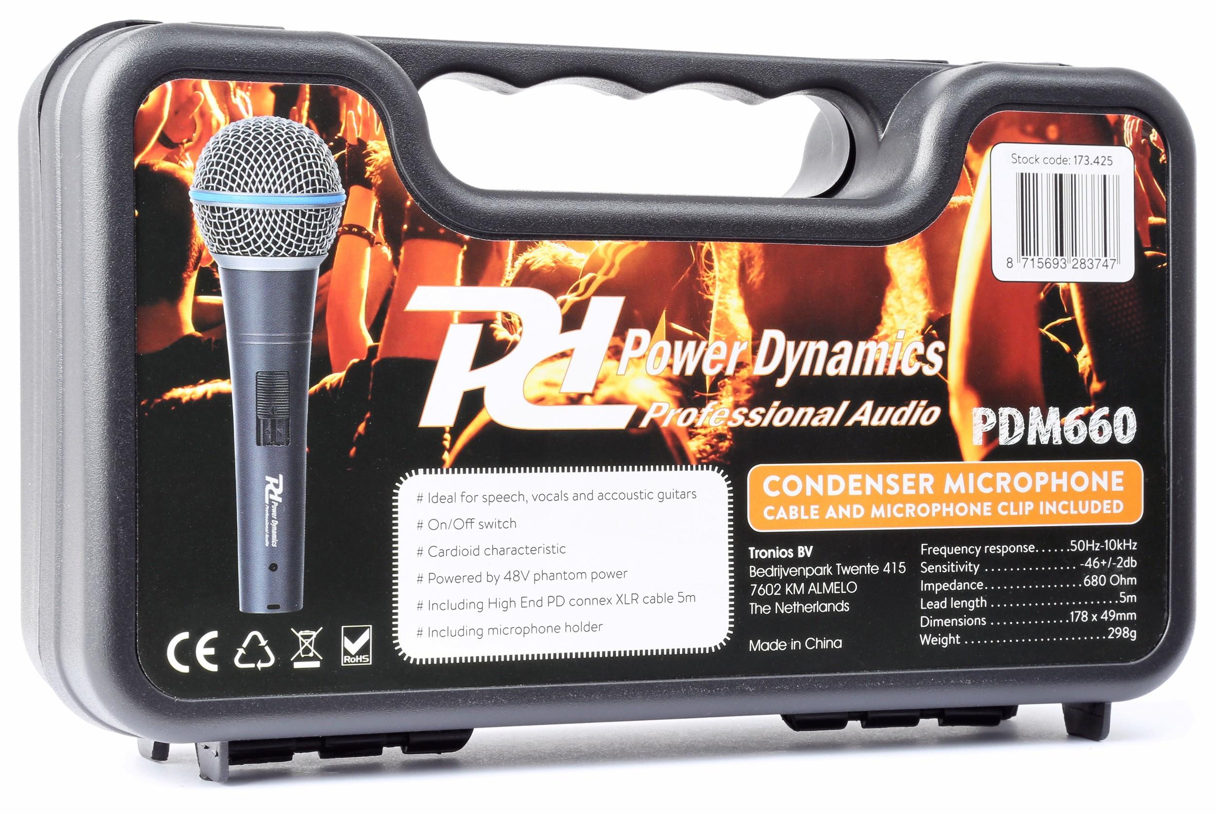 Power Dynamics  Power Dynamics PDM660 Noir Microphone de scène/direct 