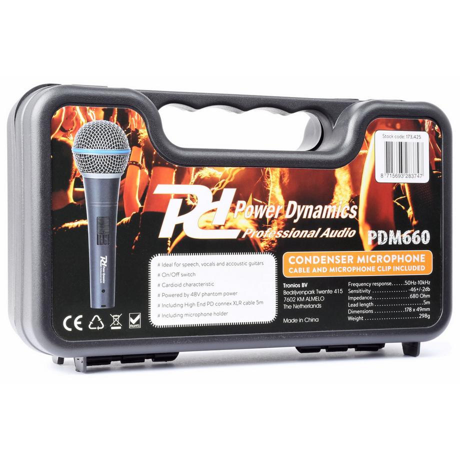 Power Dynamics  Power Dynamics PDM660 Noir Microphone de scène/direct 