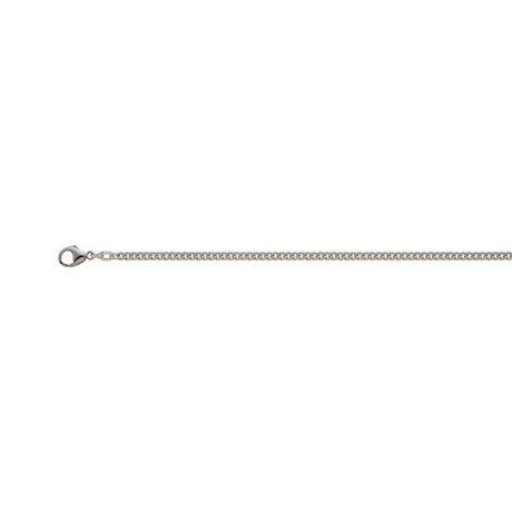 MUAU Schmuck  Bracelet réservoir rond en or blanc 750, 2,7mm, 19cm 