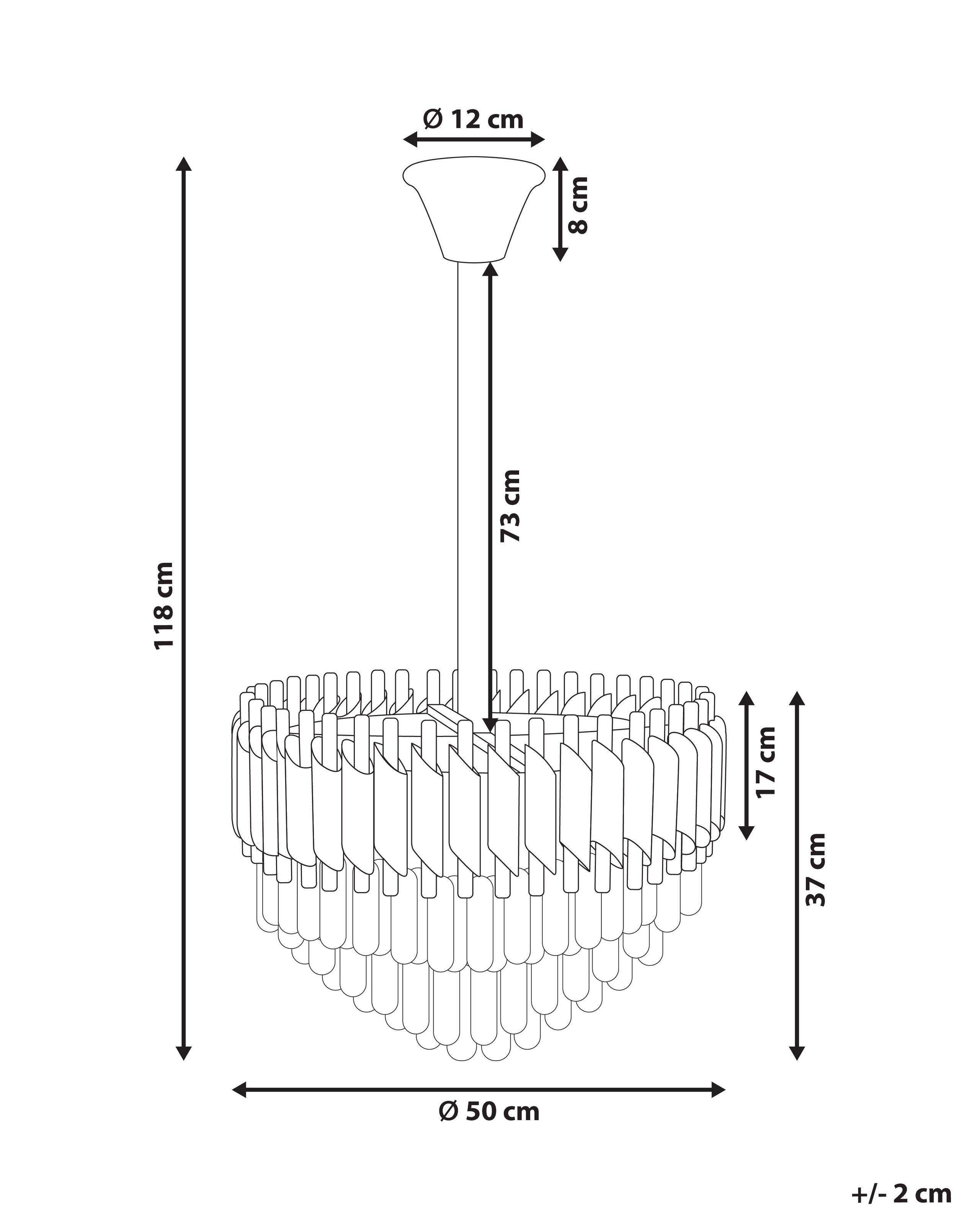 Beliani Lampadario en Ferro Glamour ABELLAS  