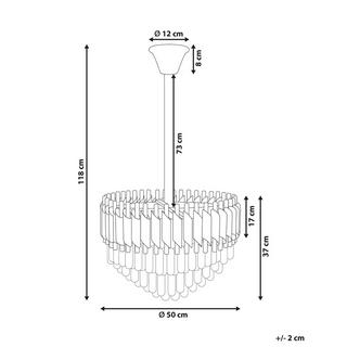 Beliani Lampadario en Ferro Glamour ABELLAS  