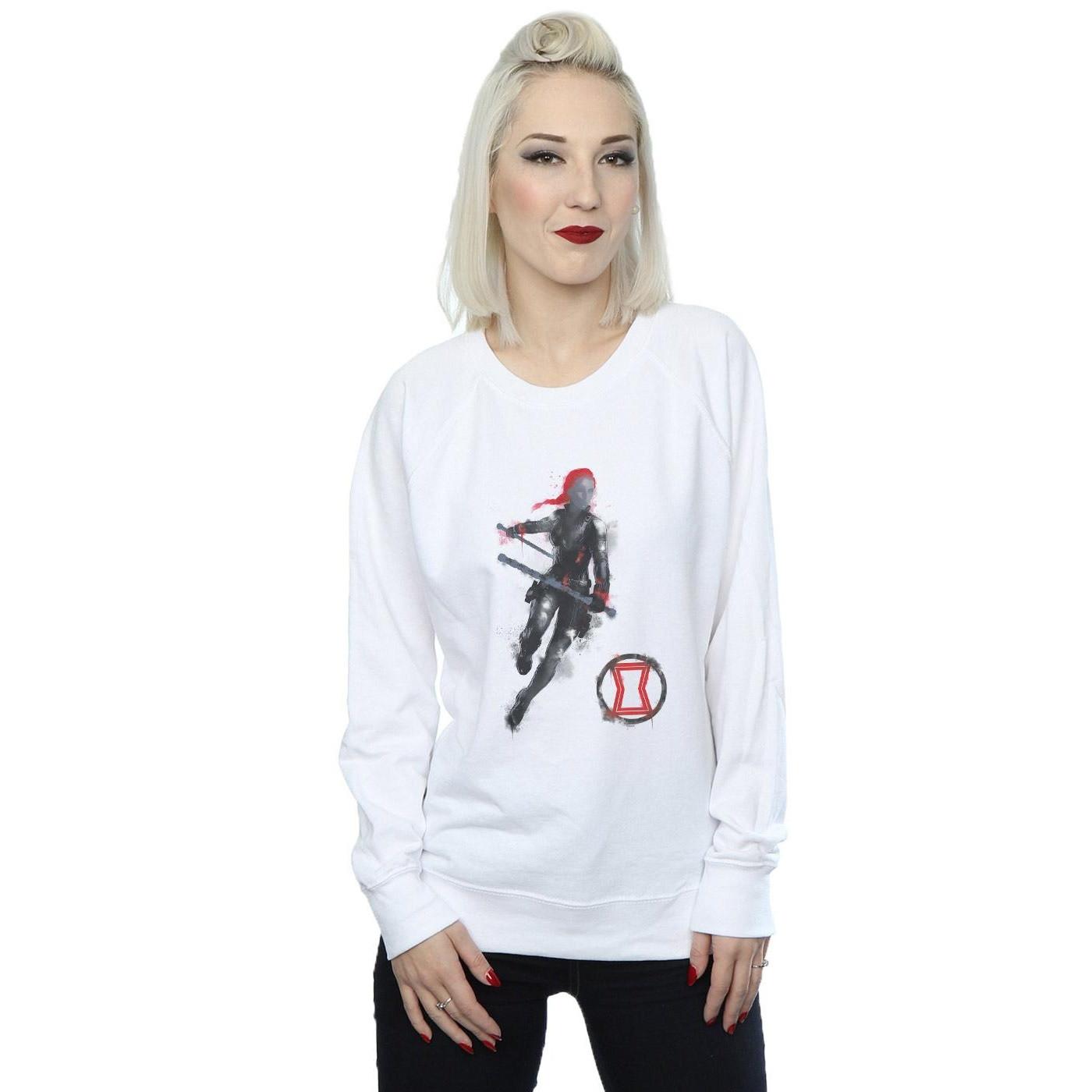 MARVEL  Avengers Endgame Painted Black Widow Sweatshirt 