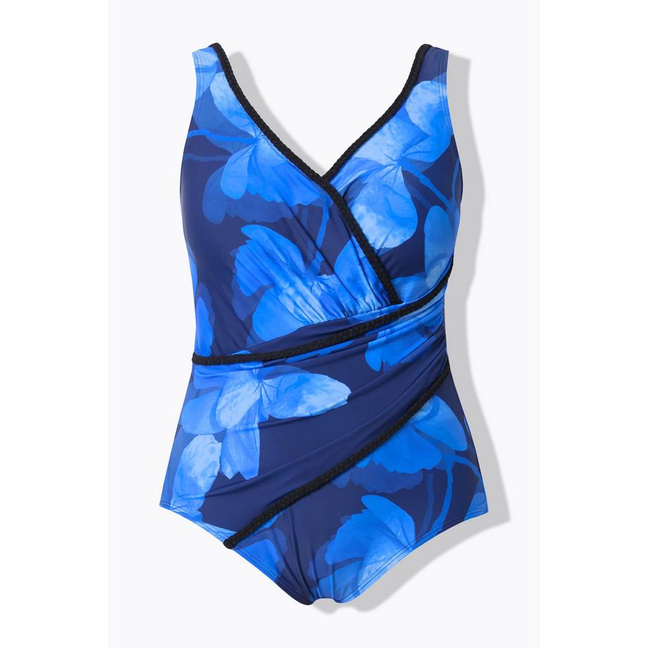 Ulla Popken Badeanzug Drapierung Softcups Recycelt  