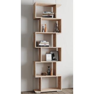 VCM Holz Raumteiler Stand Regal Bücherregal Deko Bücher 6 Fächer Standregal Palusa L  