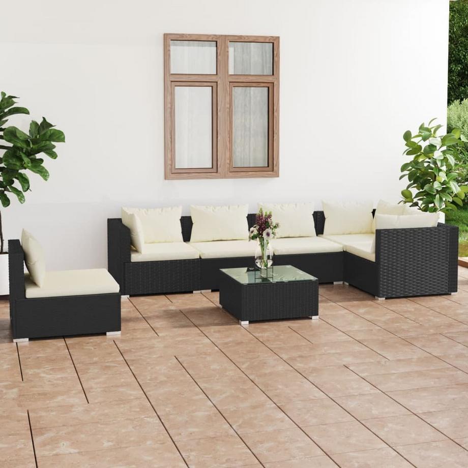 VidaXL set divani da giardino Polirattan  