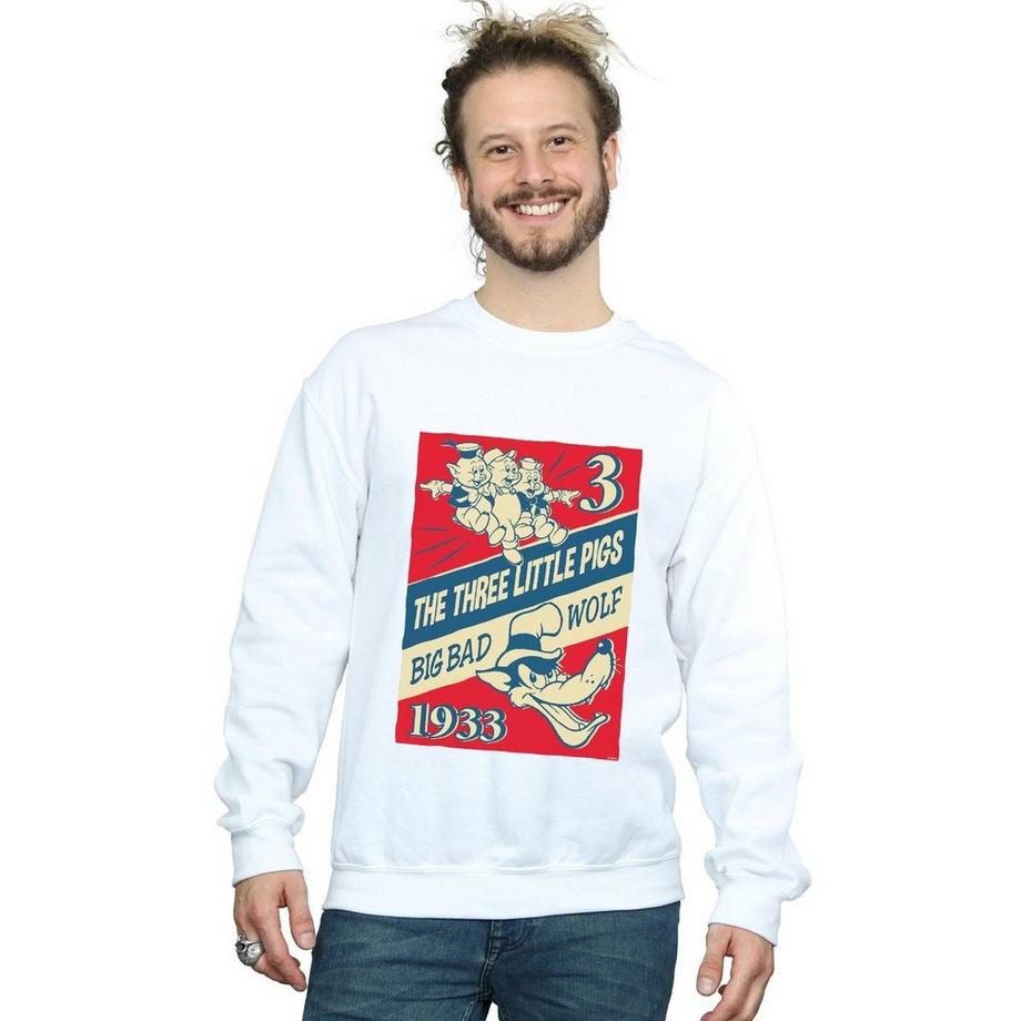 Disney The Big Bad Wolf Grafikdruck Sweatshirt  