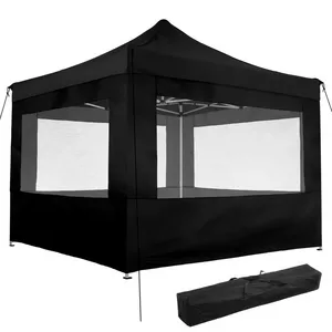 Tonnelle 3 x 3 m avec 4 rideaux