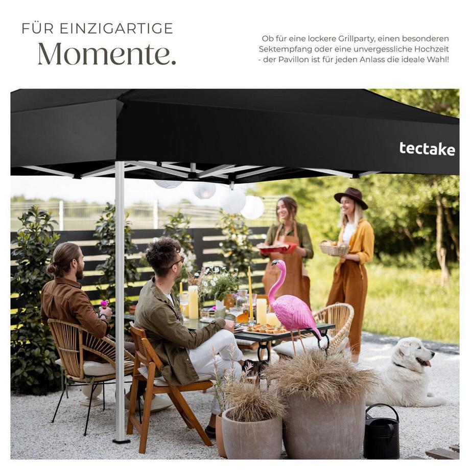 Tectake Pavillon de jardin OLIVIA 3 x 3 m avec cadre en aluminium  