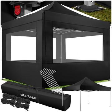 Tonnelle 3 x 3 m avec 4 rideaux