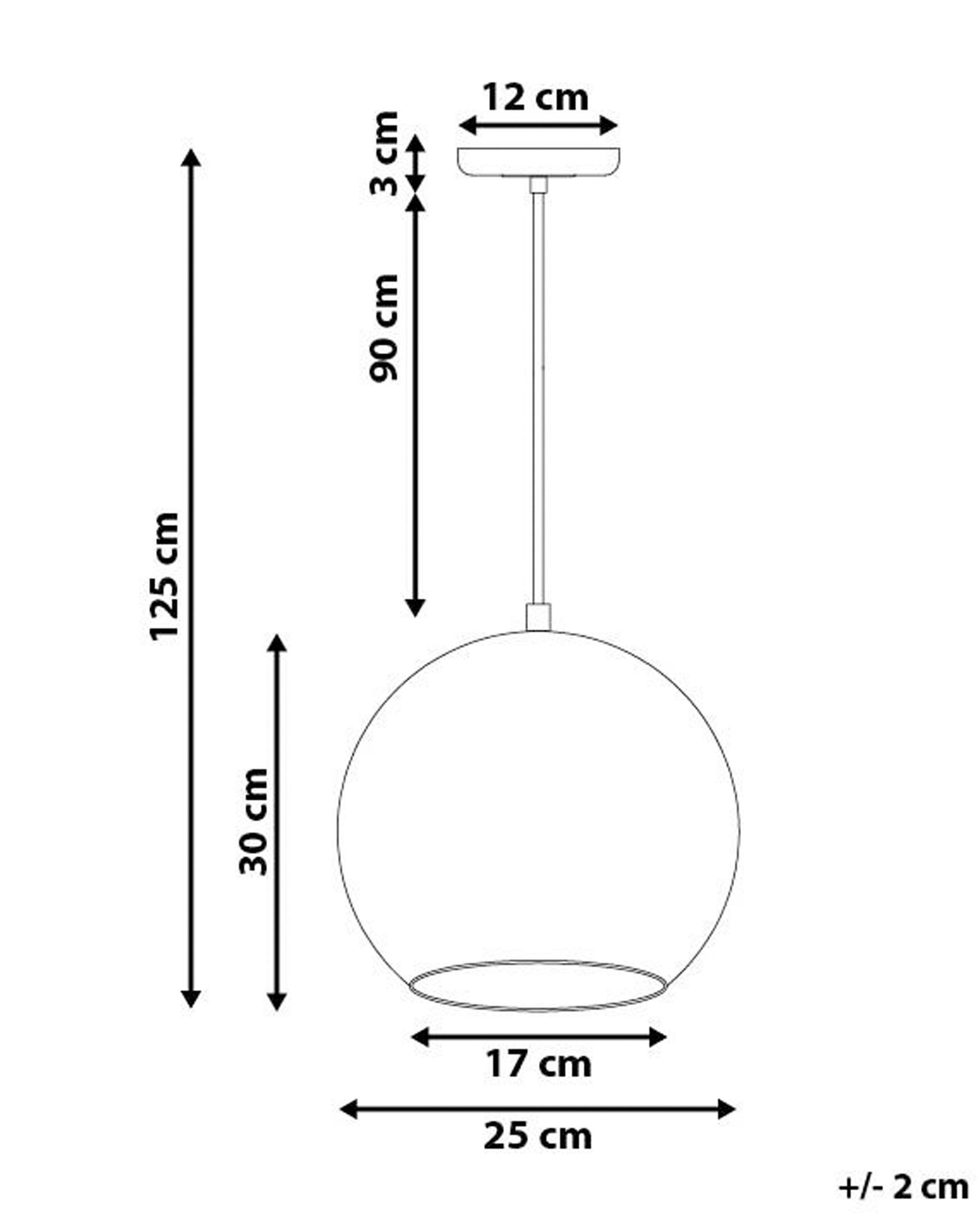 Beliani Lampe suspension en Verre Moderne ASARO  