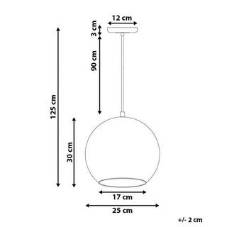 Beliani Lampe suspension en Verre Moderne ASARO  