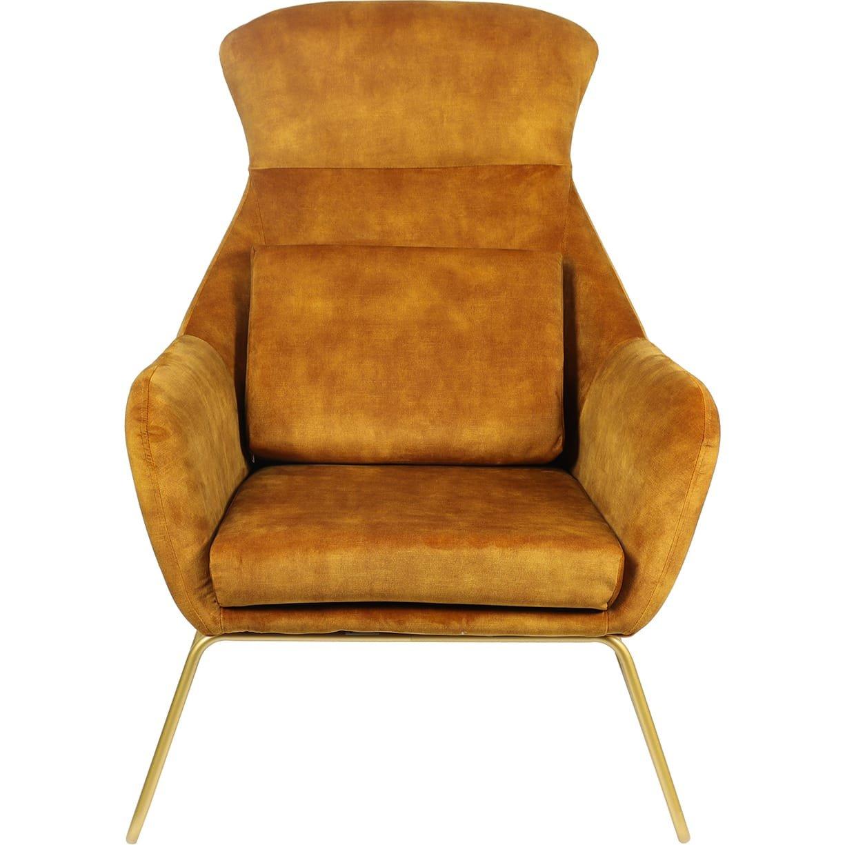 mutoni Fauteuil relax velours velours or  