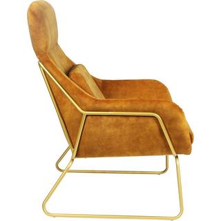 mutoni Fauteuil relax velours velours or  