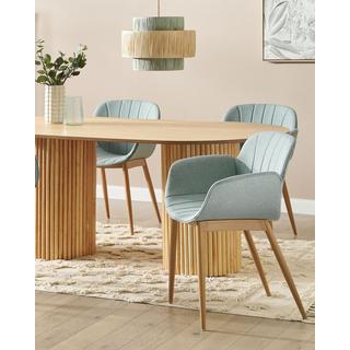 Beliani Esszimmerstuhl 2er Set aus Stoff Retro ALICE  