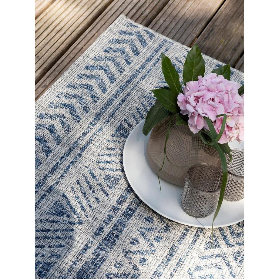 Benuta Tapis d'extérieur & intérieur Cleo Bleu  