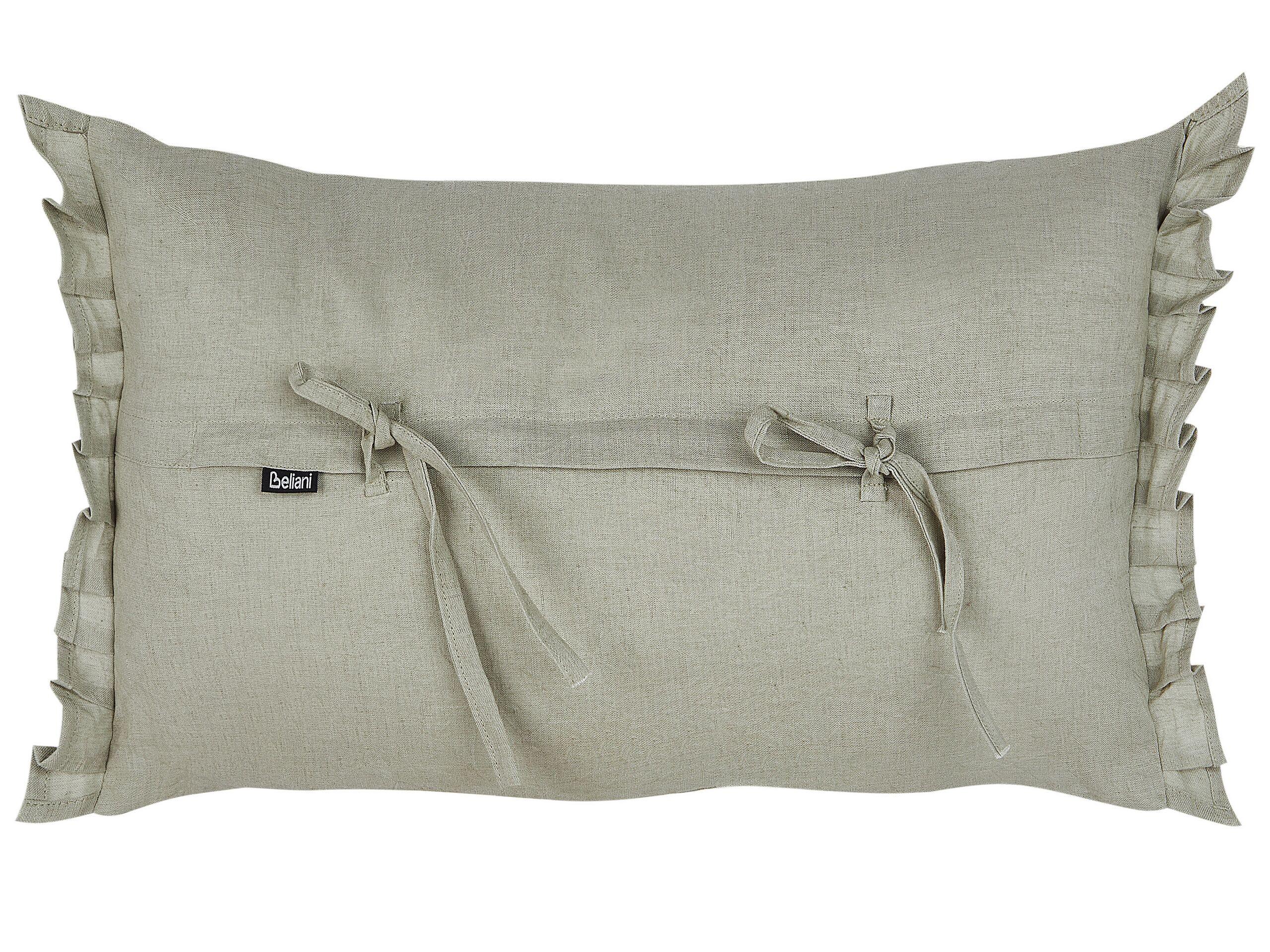 Beliani Dekokissen 2er Set aus Leinen Klassisch SASSAFRAS  