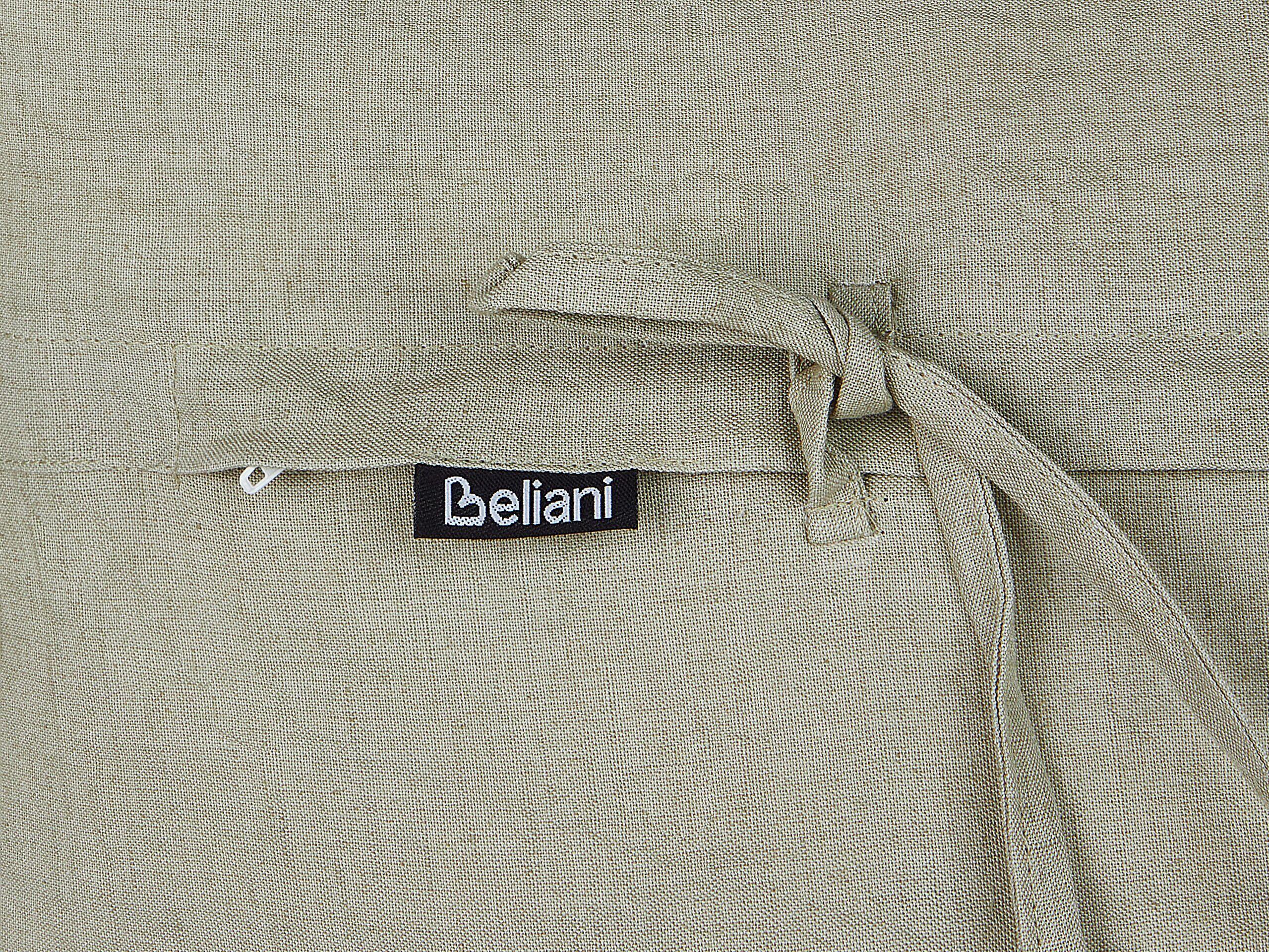 Beliani Dekokissen 2er Set aus Leinen Klassisch SASSAFRAS  