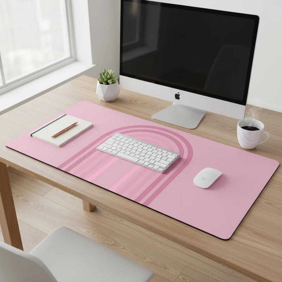 KAMA Tapis de bureau de design, Mousepad (Faux Cuir)  