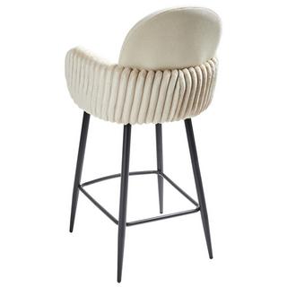 Beliani Set mit 2 Barstühlen aus Stoff Retro AMITY  