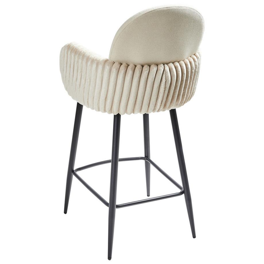 Beliani Set mit 2 Barstühlen aus Stoff Retro AMITY  