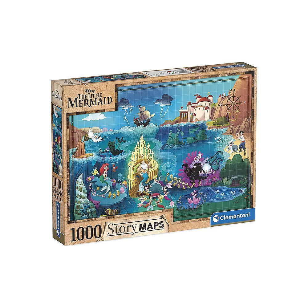 Clementoni  Puzzle Meerjungfrau Ariell Story Maps (1000Teile) 