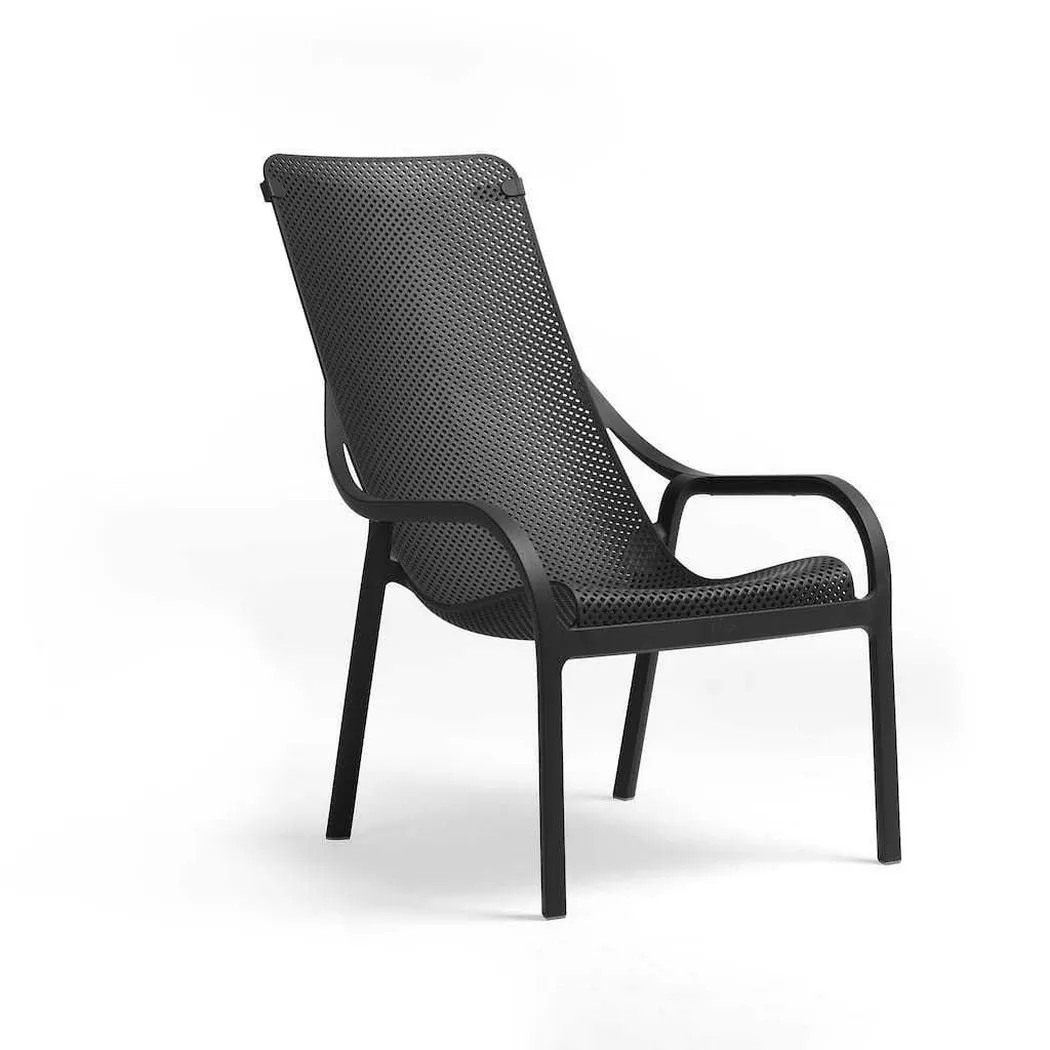 NARDI outdoor - Gartensessel Net Lounge anthrazit, One Size, Schwarz