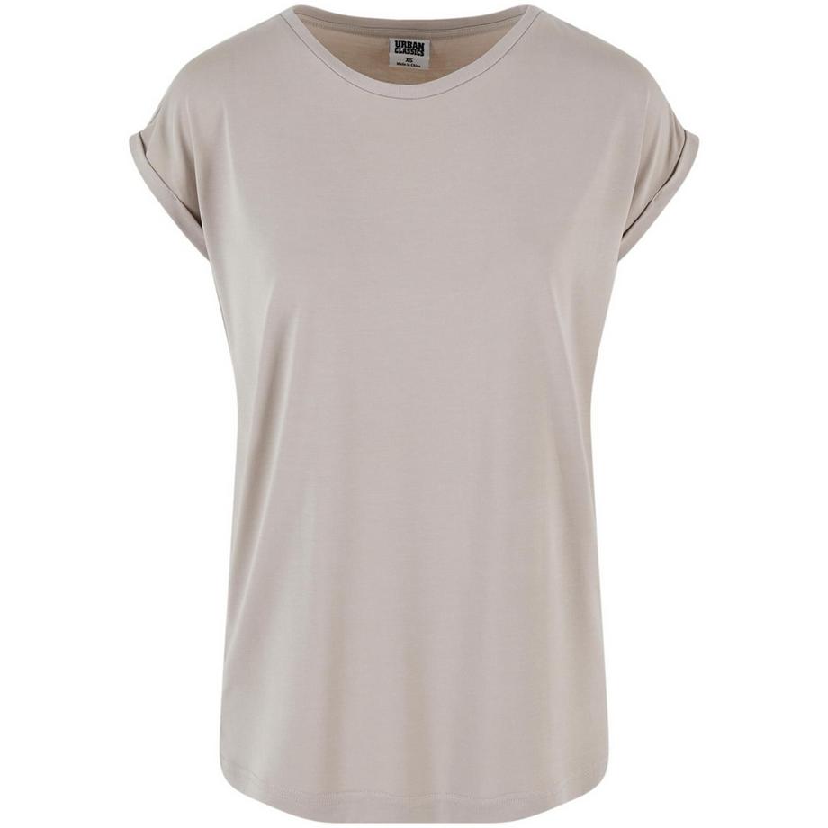 t-shirt mit verlängerten schultern aus modal, damen