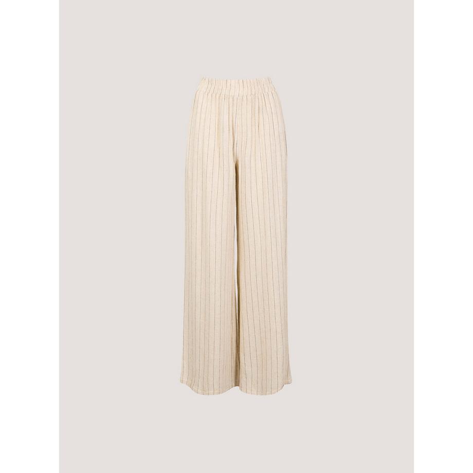 APRICOT Nadelstreifen-Hose aus Leinenmischung mit weitem Bein  