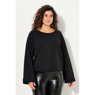 Ulla Popken Sweatshirt Rollkanten Rundhals Raglan Langarm  