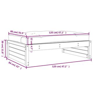 VidaXL Gartenhocker kiefernholz  