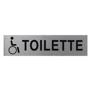 Pricenet Plaque de porte en aluminium " Behinderten Toilette " 160x40mm  