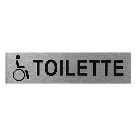 Pricenet Plaque de porte en aluminium " Behinderten Toilette " 160x40mm  