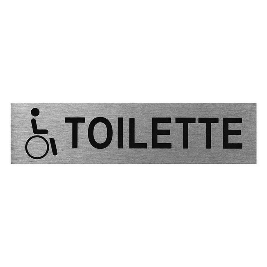 Pricenet Aluminium-Türschild „Behinderten Toilette“ 160x40mm  