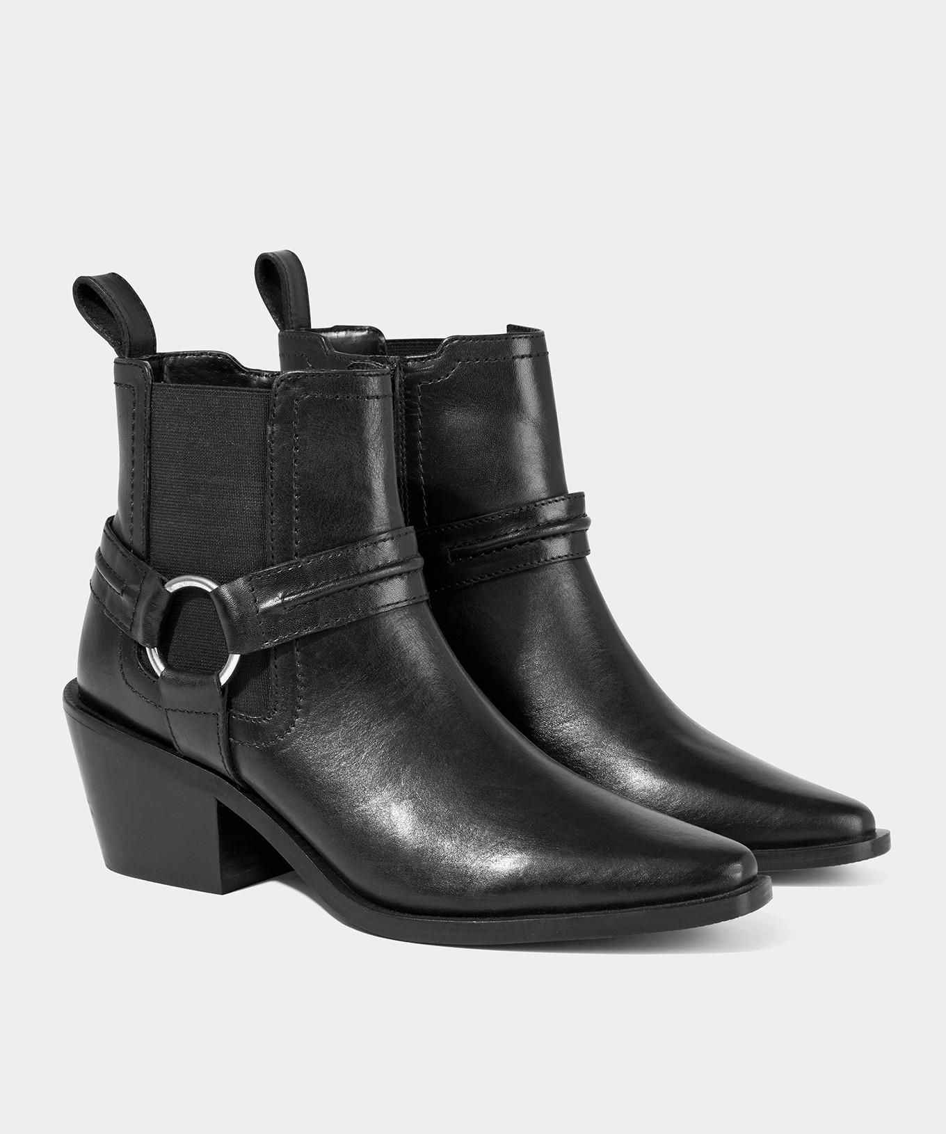 Joe Browns  Bottines western en cuir noir 