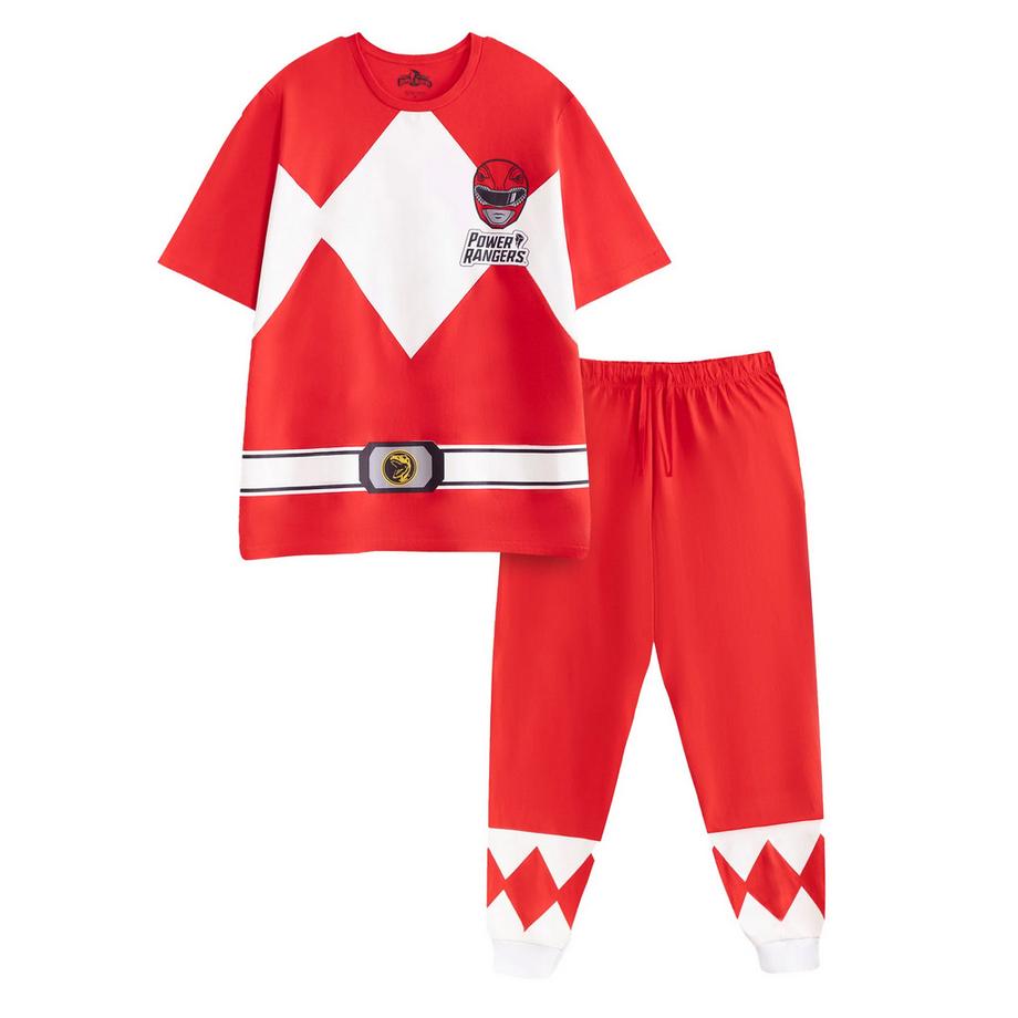 Set Pigiama Lungo Red Power Ranger Maniche Corte