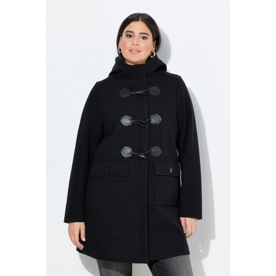 Ulla Popken Dufflecoat Knebelknöpfe Kapuze  