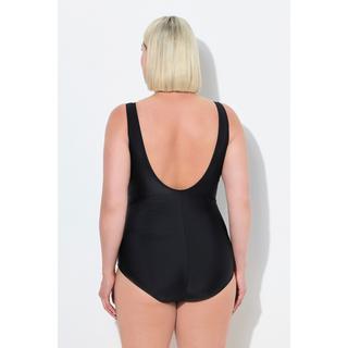 Ulla Popken Maillot de bain Motif feuilles Drapé Bonnets souples  