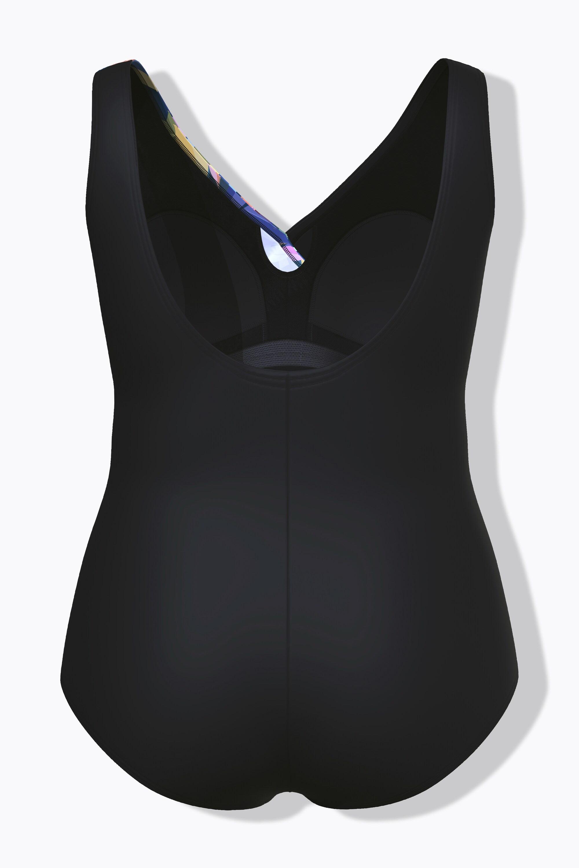 Ulla Popken Maillot de bain Motif feuilles Drapé Bonnets souples  