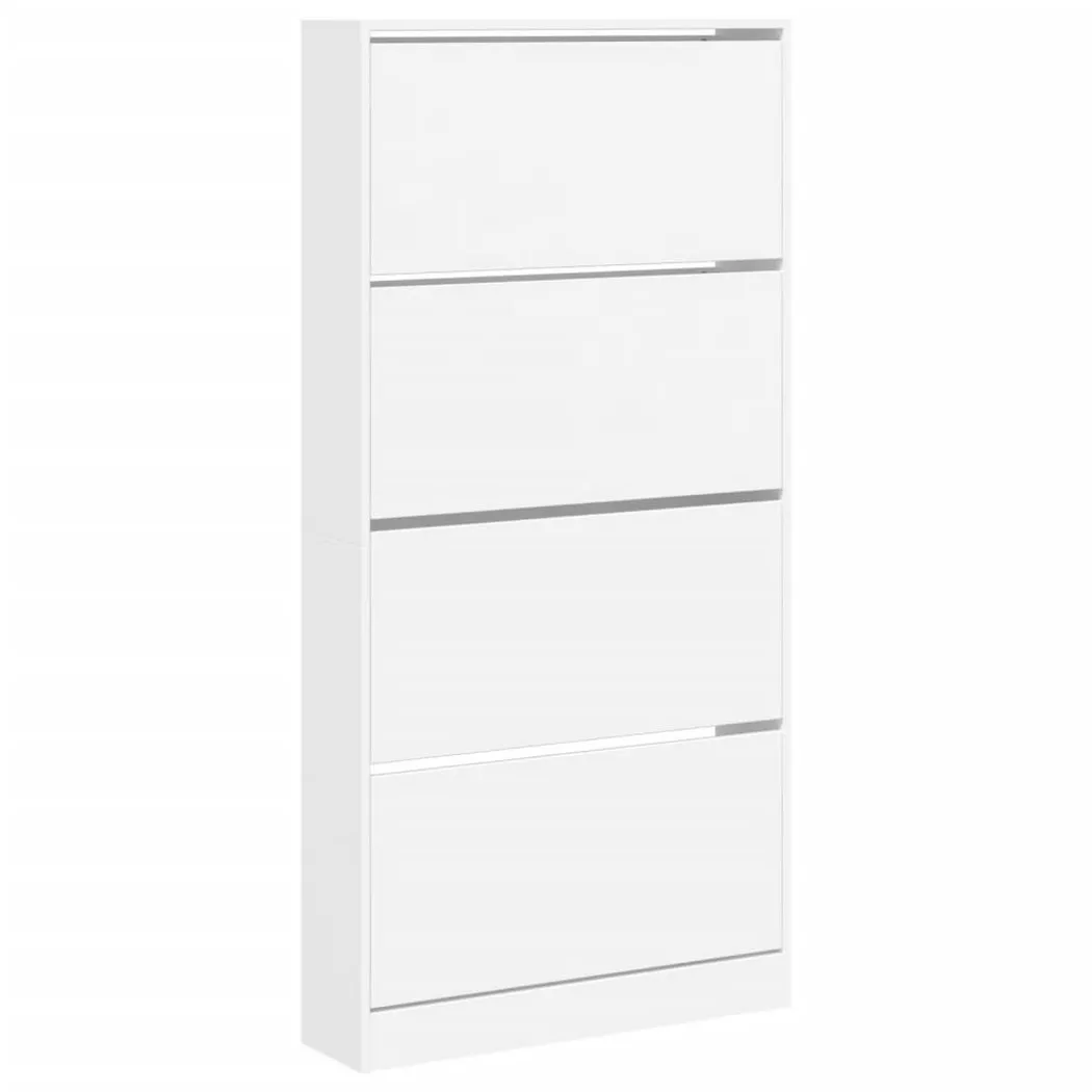 VidaXL - Armoire à chaussures bois d'ingénierie, One Size, Blanc