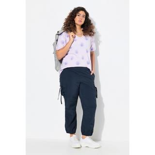 Ulla Popken Pantaloni Cargo Stile Utility Cintura Elastica Orli Elastici  