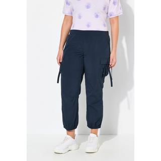 Ulla Popken Pantaloni Cargo Stile Utility Cintura Elastica Orli Elastici  