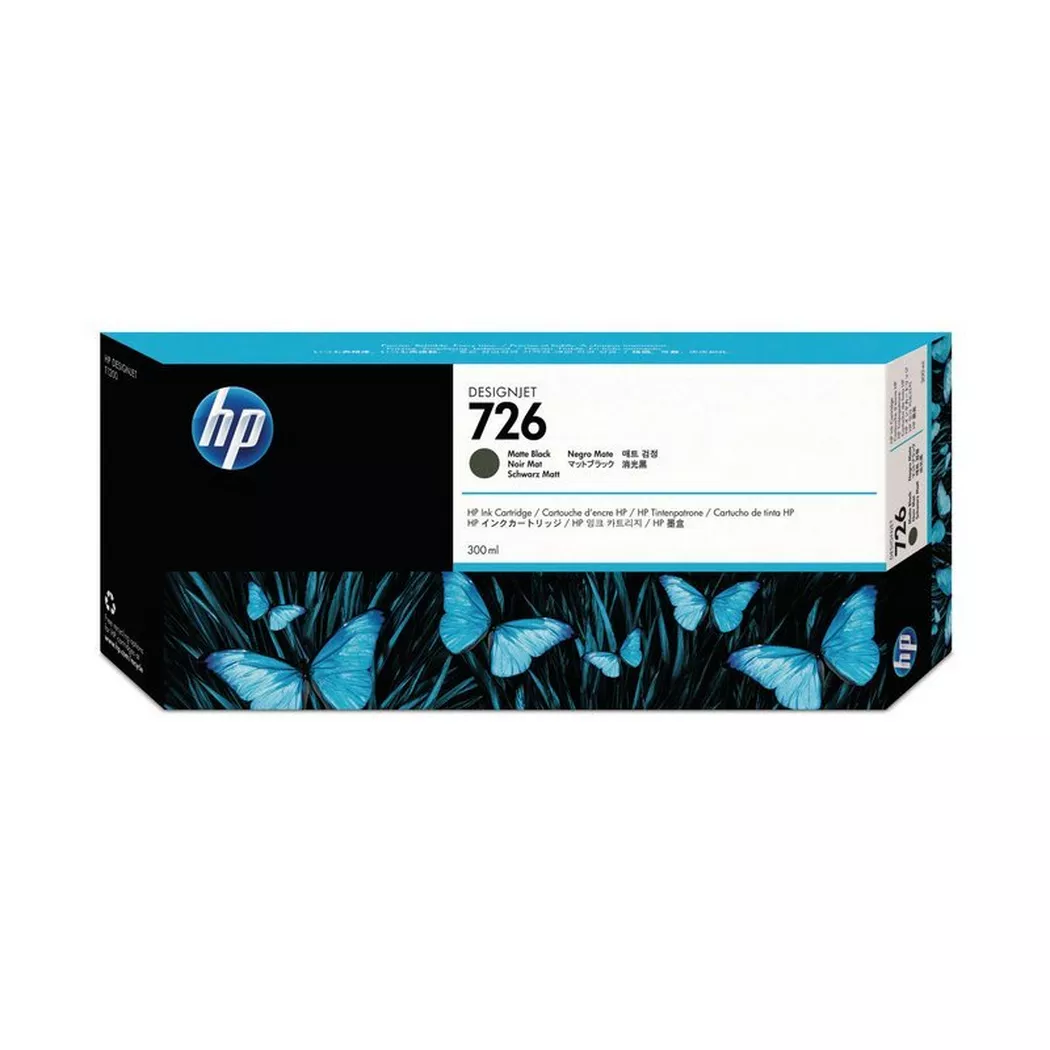 Hewlett-Packard – HP Tintenpatrone 726 schwarz matt CH575A DesignJet T1200 300ml, One Size