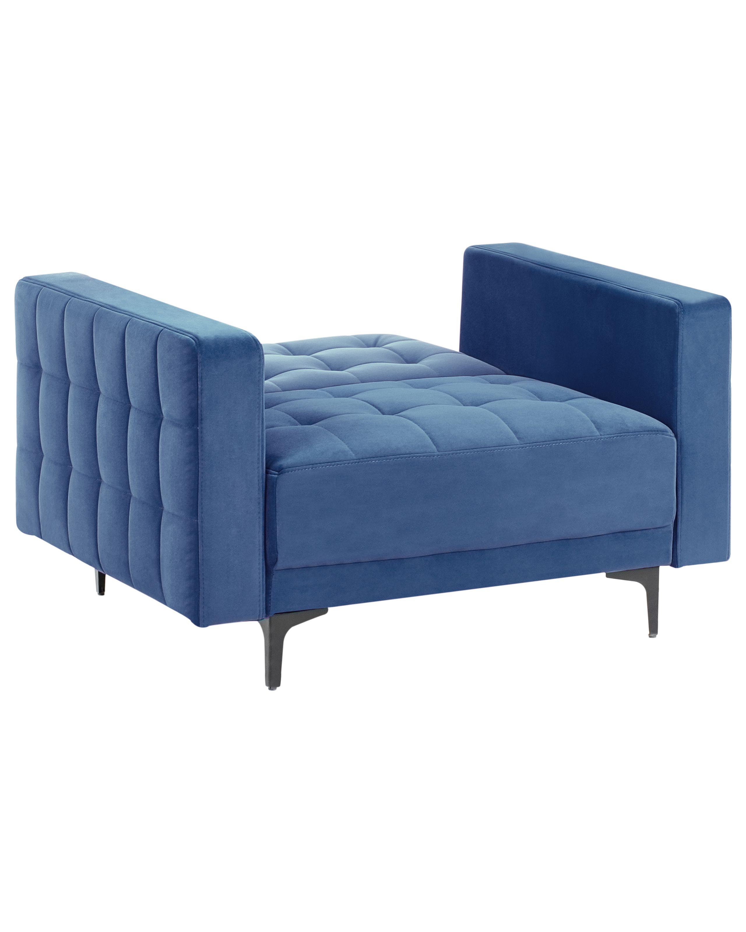 Beliani Fauteuil en Velours Moderne ABERDEEN  
